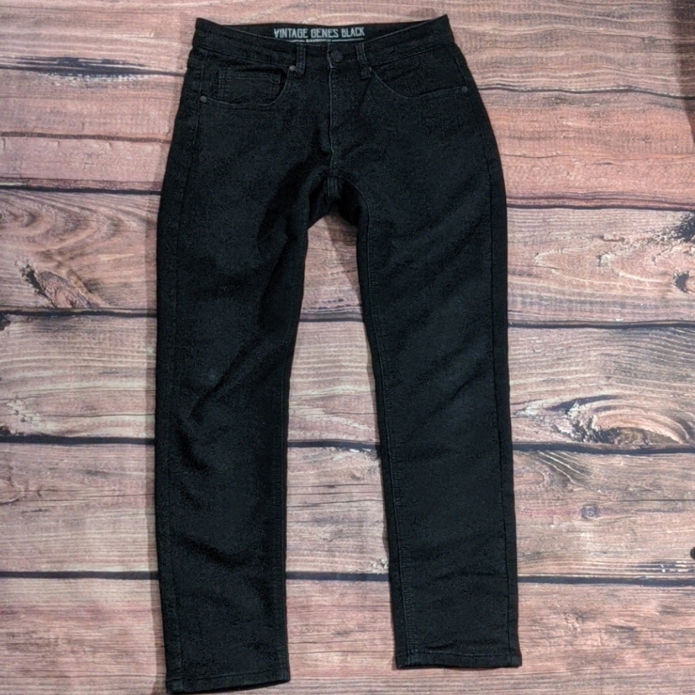 Vintage genes black jeans slim straight